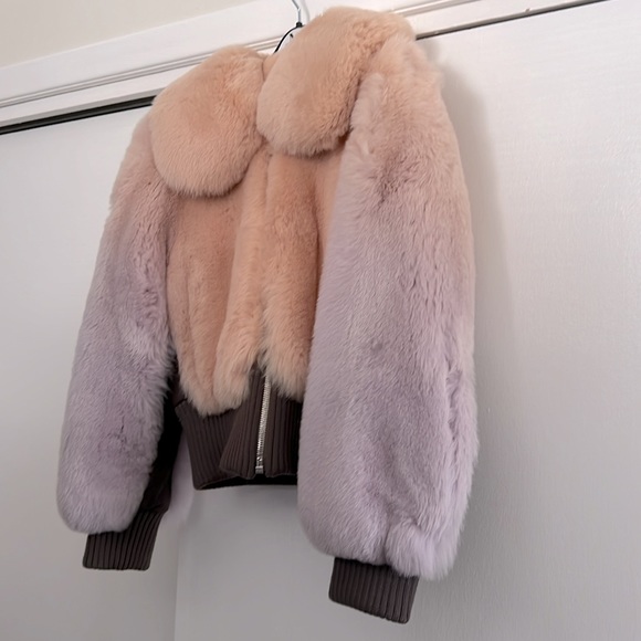 Marc Jacobs Fall 2014 Runway Mauve Degrade Ombre Fox Fur - Picture 12 of 16